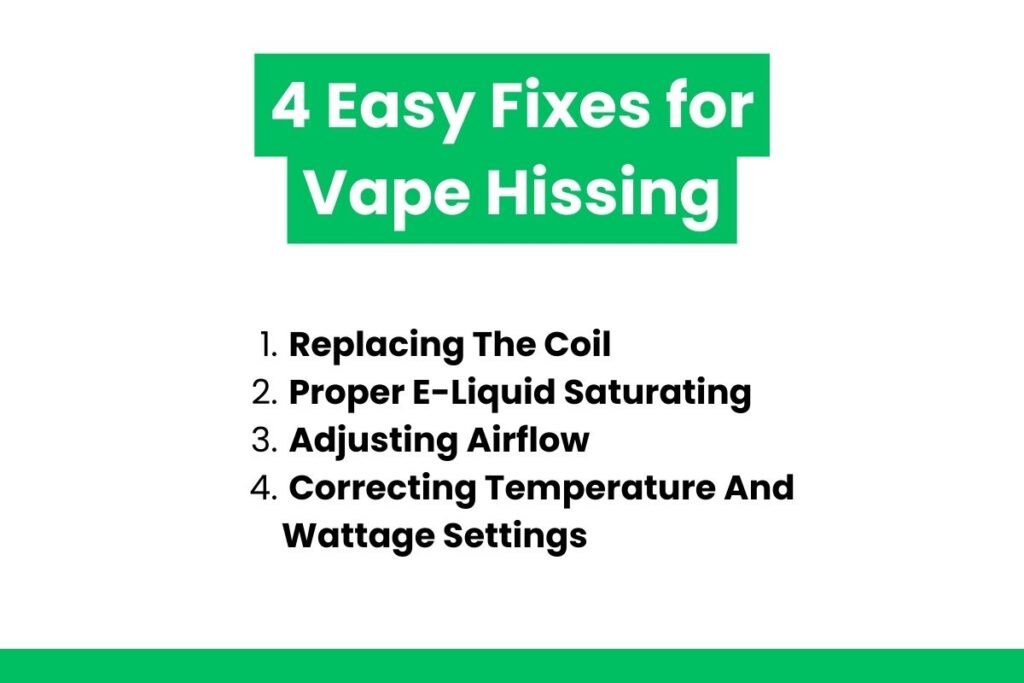 4 Easy Fixes for Vape Hissing